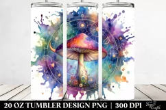 Magical Celestial Mushroom Clipart 20 Oz Tumbler Product Image 2