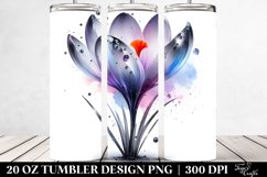 Glossy Crocus Tumbler Sublimation Clipart Product Image 2