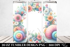 Colorful Snail Floral Frame | 20 Oz Tumbler Product Image 2