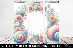 Colorful Snail Floral Frame | 20 Oz Tumbler Product Image 2