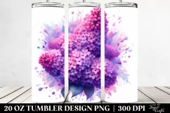 Glossy Lilac Tumbler Sublimation Clipart Product Image 2
