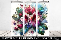 Stained Rhododendron with Marble Splash | 20 Oz Tumbler Product Image 2