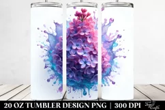 Glossy Lilac Tumbler Sublimation Clipart Product Image 2
