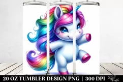 Cute Baby Unicorn Drawing | 20 oz Tumbler Product Image 2