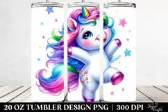 Cute Baby Unicorn Drawing | 20 oz Tumbler Product Image 2