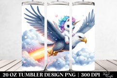 Cute Baby Unicorn Riding on Comet | 20 Oz Tumbler Product Image 2