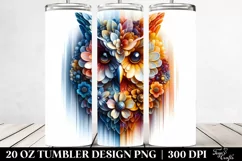 Abstract Owl Flowers | 20 oz Tumbler Product Image 2