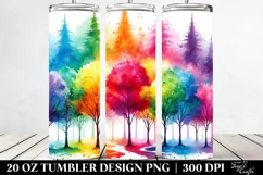 Colorful Rainbow Trees | 20 Oz Tumbler Product Image 2