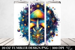 Magical Celestial Mushroom Clipart 20 Oz Tumbler Product Image 2