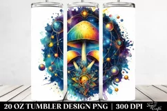Magical Celestial Mushroom Clipart 20 Oz Tumbler Product Image 2
