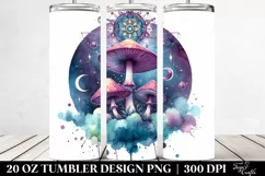 Magical Celestial Mushroom Clipart 20 Oz Tumbler Product Image 2