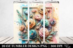 Ranunculus Stained Clipart 20 Oz Tumbler Product Image 2