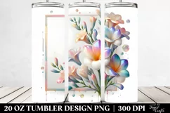 Shiny Freesia Flower, 20 Oz Tumbler Product Image 2