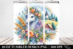 Swedish Baby Unicorn Countryside. 20 Oz Tumbler Design Product Image 2