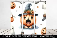 Simple Funny Pumpkin Clipart, 20 Oz Tumbler Product Image 2