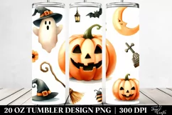 Simple Funny Pumpkin Clipart, 20 Oz Tumbler Product Image 2