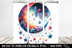 Colorful Half Moon with Stars | 20 oz Tumbler Product Image 2