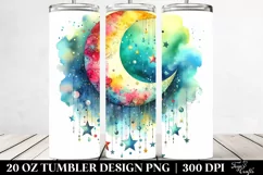 Colorful Half Moon with Stars | 20 oz Tumbler Product Image 2