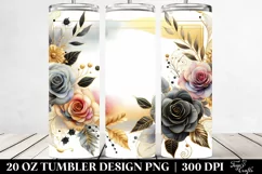 Abstract Colorful Frame, Gold Foil | 20 Oz Tumbler Product Image 2