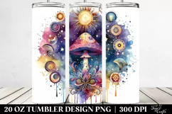 Magical Celestial Mushroom Clipart 20 Oz Tumbler Product Image 2