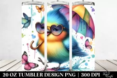 Cool Quirky Bird 20 Oz Tumbler Product Image 2