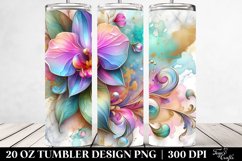 Colorful Orchid Design | 20 oz Tumbler Product Image 2