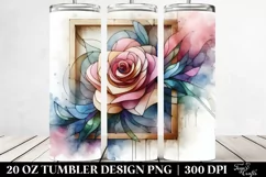 Wooden Stained Rose, 20 Oz Tumbler Product Image 2