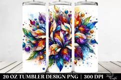 Detailed Wooden Stained Iris | 20 Oz Tumbler Product Image 2