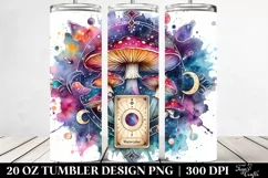 Magical Celestial Mushroom Clipart 20 Oz Tumbler Product Image 2