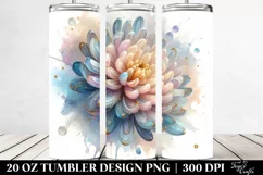 Chrysanthemum Abstract Pastel 20 Oz Tumbler Product Image 2
