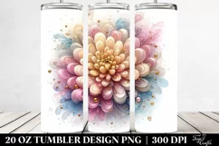 Shiny Abstract Chrysanthemum 20 Oz Tumbler Product Image 2
