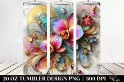 Colorful Marble Orchid | 20 Oz Tumbler Product Image 2