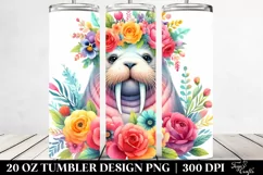 Colorful Baby Walrus 20 Oz Tumbler Product Image 2