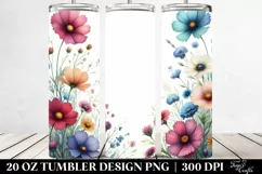 Colorful Wild Flowers Frame | 20 Oz Tumbler Product Image 2