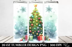 Vibrant Christmas Tree Digital Painting | 20 oz Tumbler Product Image 2