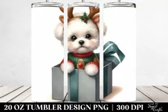 Cute Baby Bichon Frise Winter PNG Product Image 2