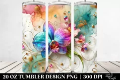 Colorful Marble Orchid | 20 Oz Tumbler Product Image 2