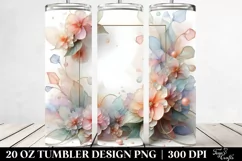 Abstract Pastel Glossy Impatiens Art | 20 oz Tumbler Product Image 2