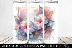 Abstract Pastel Glossy Impatiens Art | 20 oz Tumbler Product Image 2