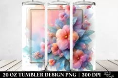 Abstract Pastel Glossy Impatiens Art | 20 oz Tumbler Product Image 2