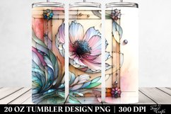 Colorful Stained Anemone | 20 oz Tumbler Product Image 2