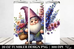 Baby Gnome with Flower Basket PNG Product Image 2
