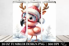 Expressive Baby Flamingo PNG Product Image 2