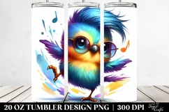 Vibrant Baby Bird Drawing | 20 oz Tumbler Product Image 2