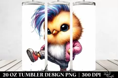 Vibrant Baby Bird Drawing | 20 oz Tumbler Product Image 2