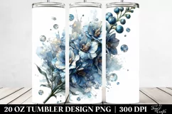 Shiny Delphinium with Marble Splash | 20 Oz Tumbler Product Image 2