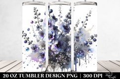 Shiny Delphinium with Marble Splash | 20 Oz Tumbler Product Image 2