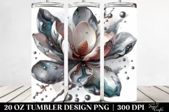 Abstract Magnolia Metallic Marble Tumbler | 20 Oz Tumbler Product Image 2