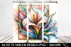 Stained Calla Lily, Pastel 20 Oz Tumbler Product Image 2