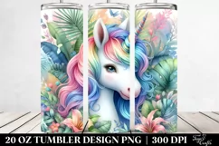 Jungle Baby Unicorn. 20 Oz Tumbler Design Product Image 2